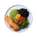 Grilled Salmon w/Quinoa garden rice and veggies